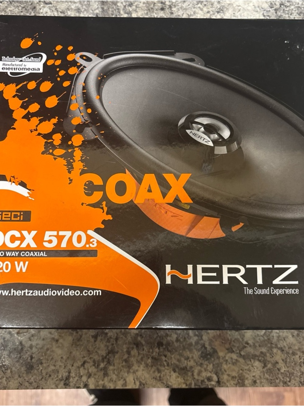 OCX 570.3 2-Way Coaxial Car Speaker - Black/Orange